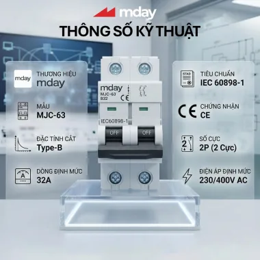 CB AC 32A - 2P - Hãng MDAY
