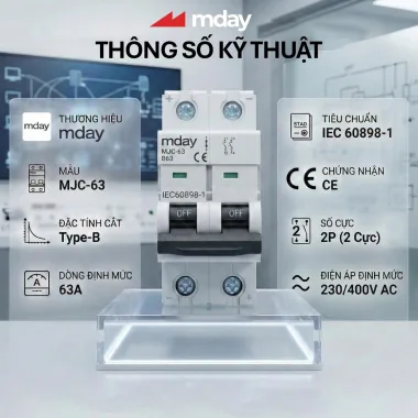 CB AC 63A - 2P - Hãng MDAY