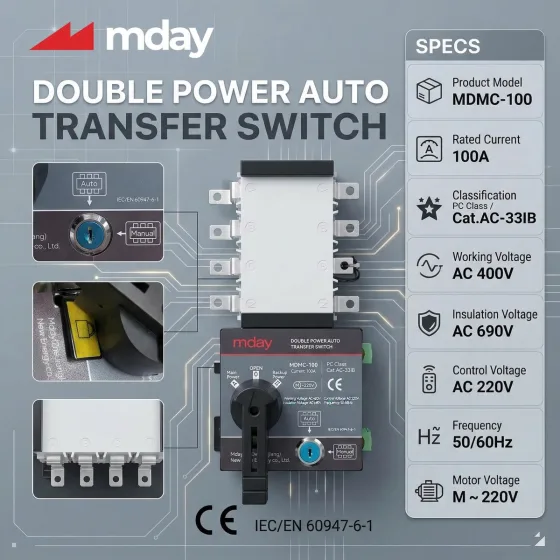 ATS CHUYỂN MẠCH 100A - 4P - HÃNG MDAY