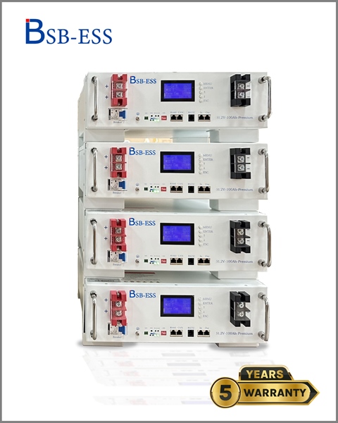 Pin lưu trữ (5.12kWh) BSB-ESS 51.2V 100Ah - Luxury bản xếp chồng  6.000 Cycles.