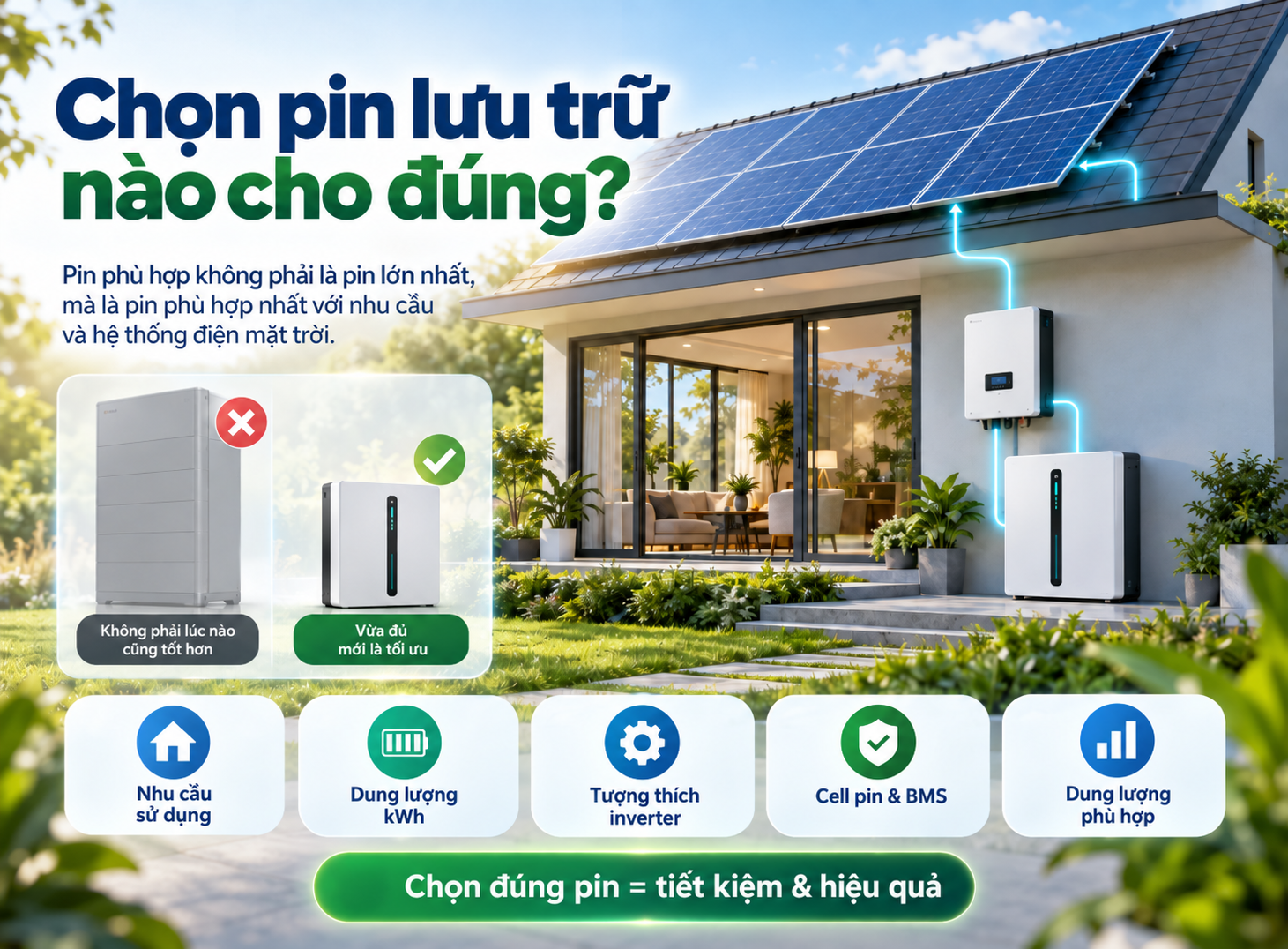 CHỌN PIN LƯU TRỮ SAO CHO ĐÚNG?