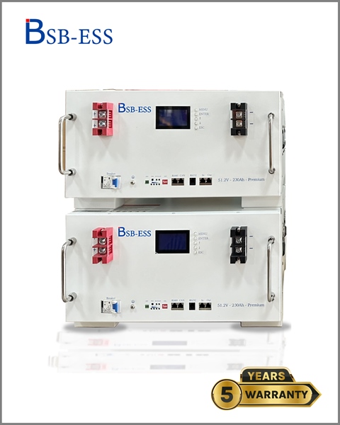 Pin lưu trữ (11.7Kwh) BSB - ESS 51.2V 230Ah. Phiên bản cao cấp Premium 6.000 Cycles.