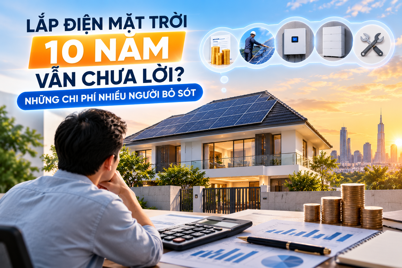 LẮP ĐIỆN MẶT TRỜI 10 NĂM VẪN CHƯA LỜI? NHỮNG CHI PHÍ NHIỀU NGƯỜI BỎ SÓT